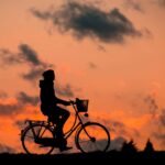 bicicletta al tramonto